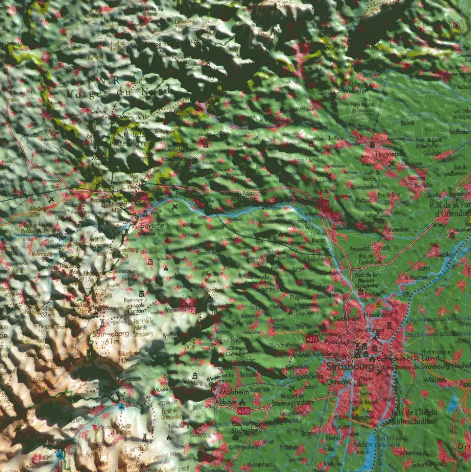 Carte 3D 3DMAP Le Massif Des Vosges
