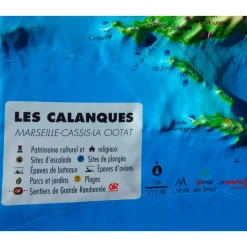 Carte 3D 3DMAP Les Calanques (Marseille-Cassis-La Ciotat)