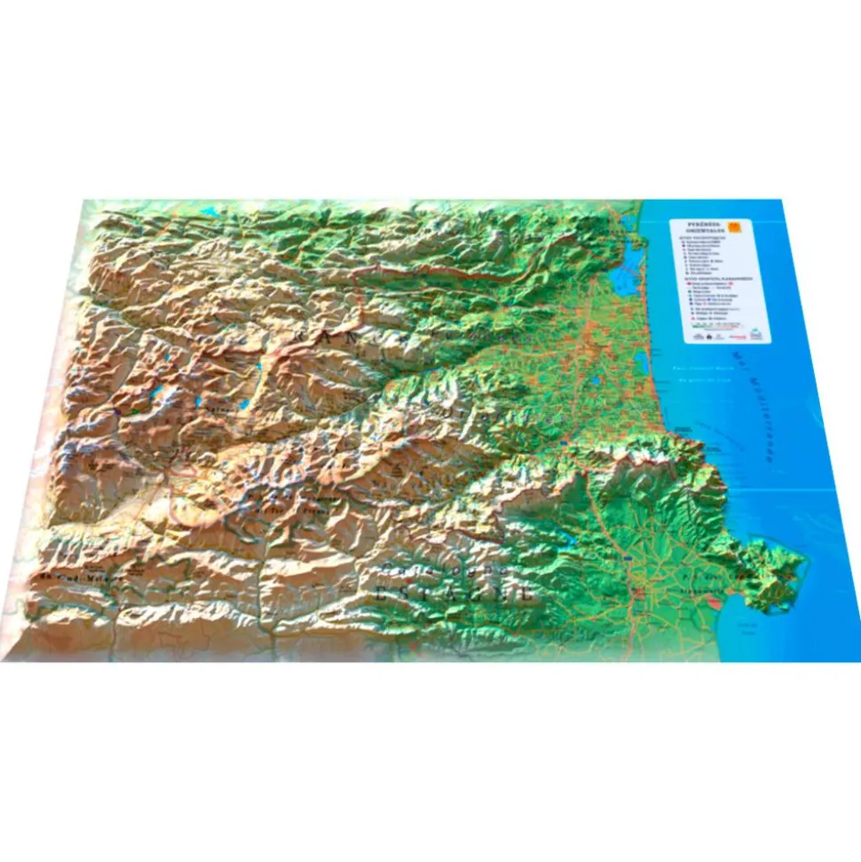 Carte 3D 3DMAP Les Pyrénées-Orientales