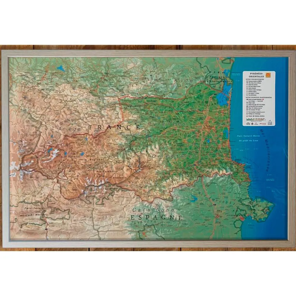 Carte 3D 3DMAP Les Pyrénées-Orientales