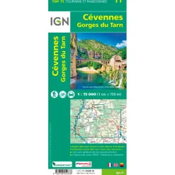 Carte IGN Cevennes Gorges du Tarn