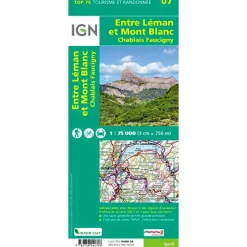 Carte IGN Entre Leman et Mont-Blanc Chablais Faucigny