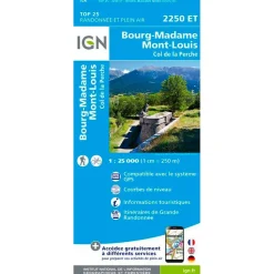 Carte IGN 2250ET Bourg-Madame, Mont-Louis, Col de la Perche