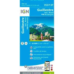Carte IGN 3537ET Guillestre, Vars, Risoul, PNR du Queyras