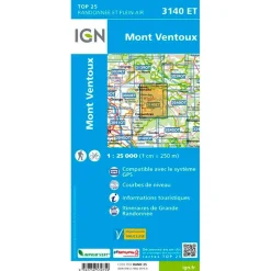 Carte IGN 3140ET Mont Ventoux