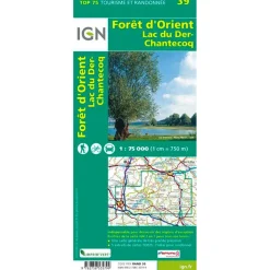 Carte IGN Foret D'orient Lac Du Der-Chantecoq
