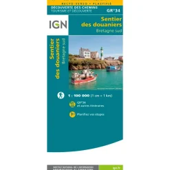Carte IGN Le Sentier des Douaniers Bretagne Sud