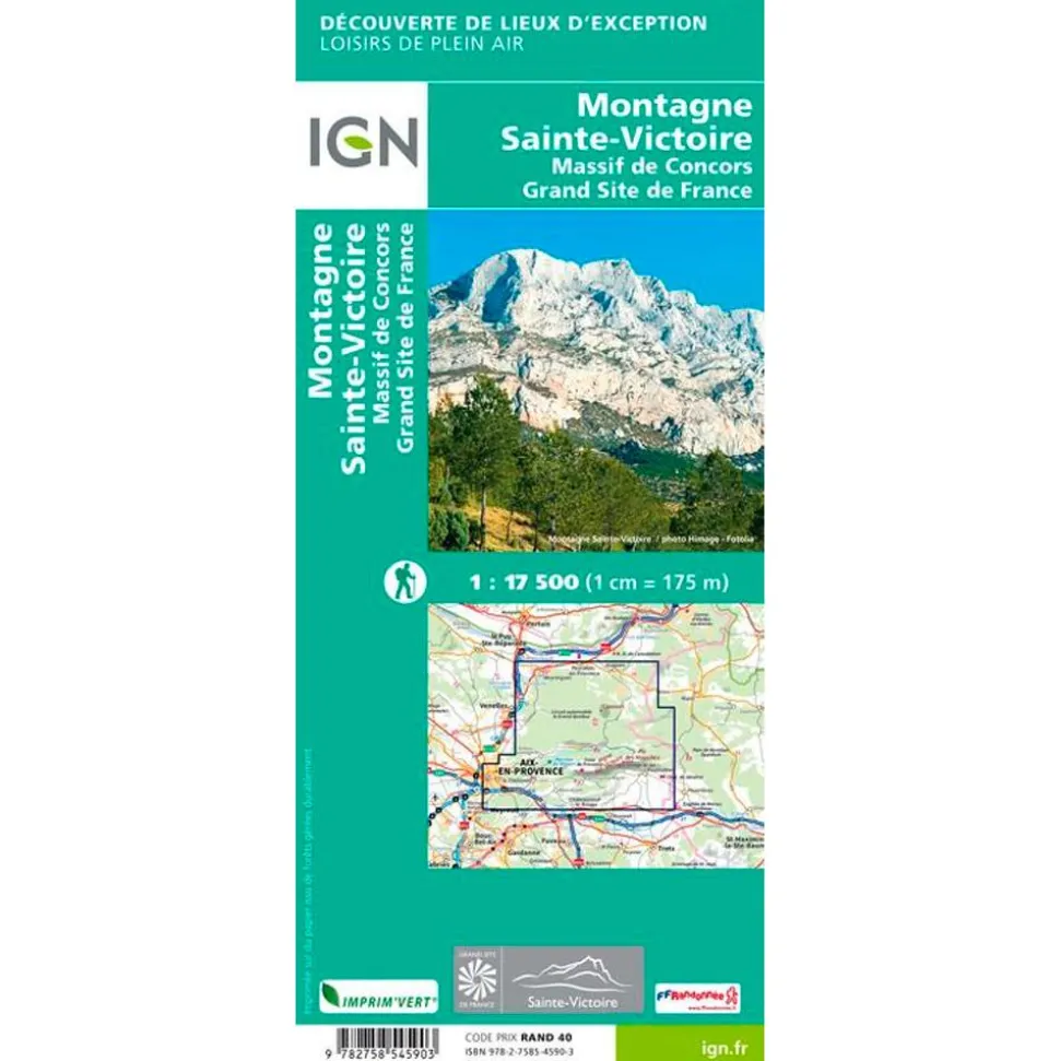 Carte IGN Montagne Sainte-Victoire