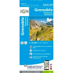 Carte IGN 3335OT Grenoble