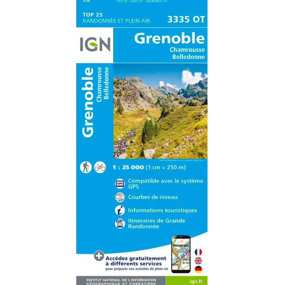 Carte IGN 3335OT Grenoble