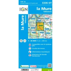 Carte IGN 3336Ot La Mure Valbonnais