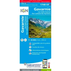 Carte IGN 1748OTR - Gavarnie Résistante