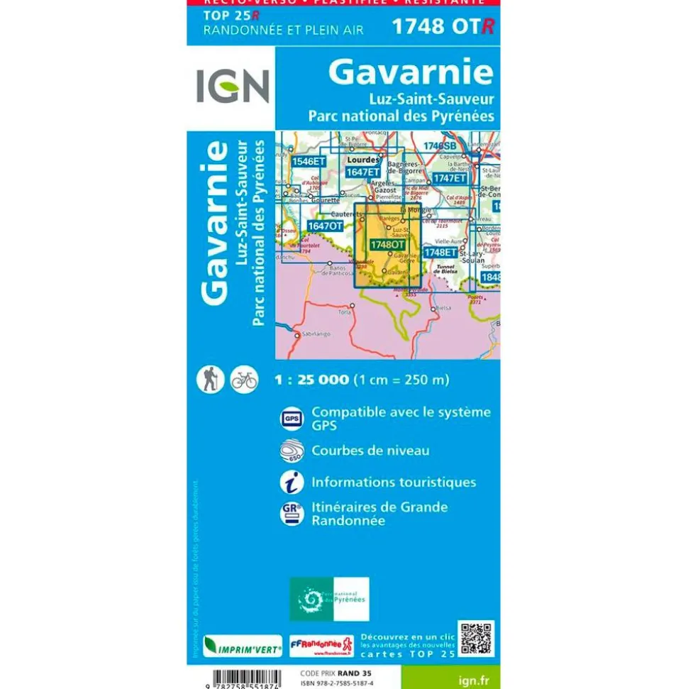 Carte IGN 1748OTR - Gavarnie Résistante