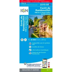 Carte IGN 2215OTR Forêt de Rambouillet, PNR de la Haute Vallée de Chevreuse - Résistante