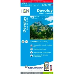 Carte IGN 3333OTR Massif de la Chartreuse Nord - Résistante