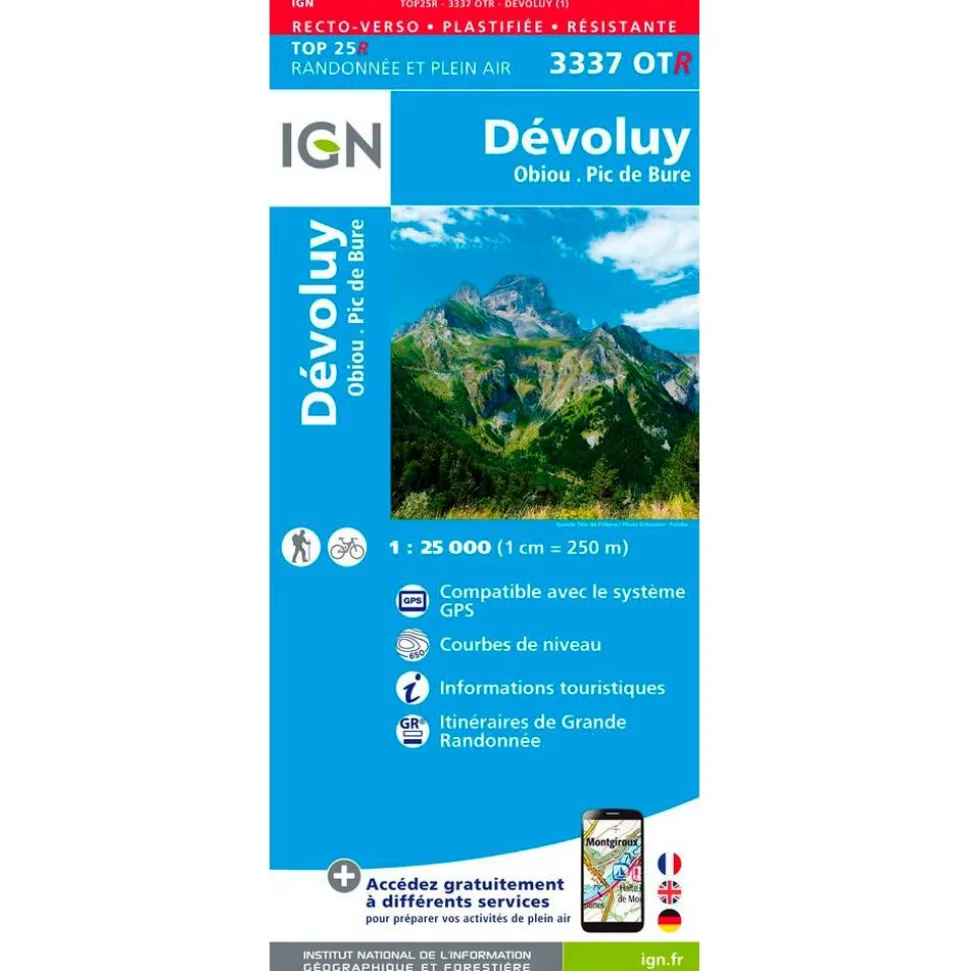 Carte IGN 3333OTR Massif de la Chartreuse Nord - Résistante