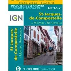 Carte IGN St Jacques De Compostelle De Moissac à Roncevaux