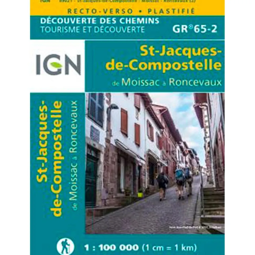Carte IGN St Jacques De Compostelle De Moissac à Roncevaux
