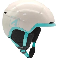 Casque AZR Orion Junior Blanc Nacré Turquoise Verni