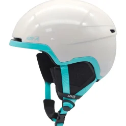 Casque AZR Orion Junior Blanc Nacré Turquoise Verni
