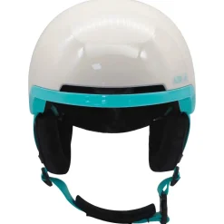 Casque AZR Orion Junior Blanc Nacré Turquoise Verni