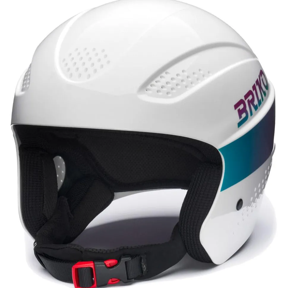 Casque Briko Elias Shiny White Violet Bondi Blue