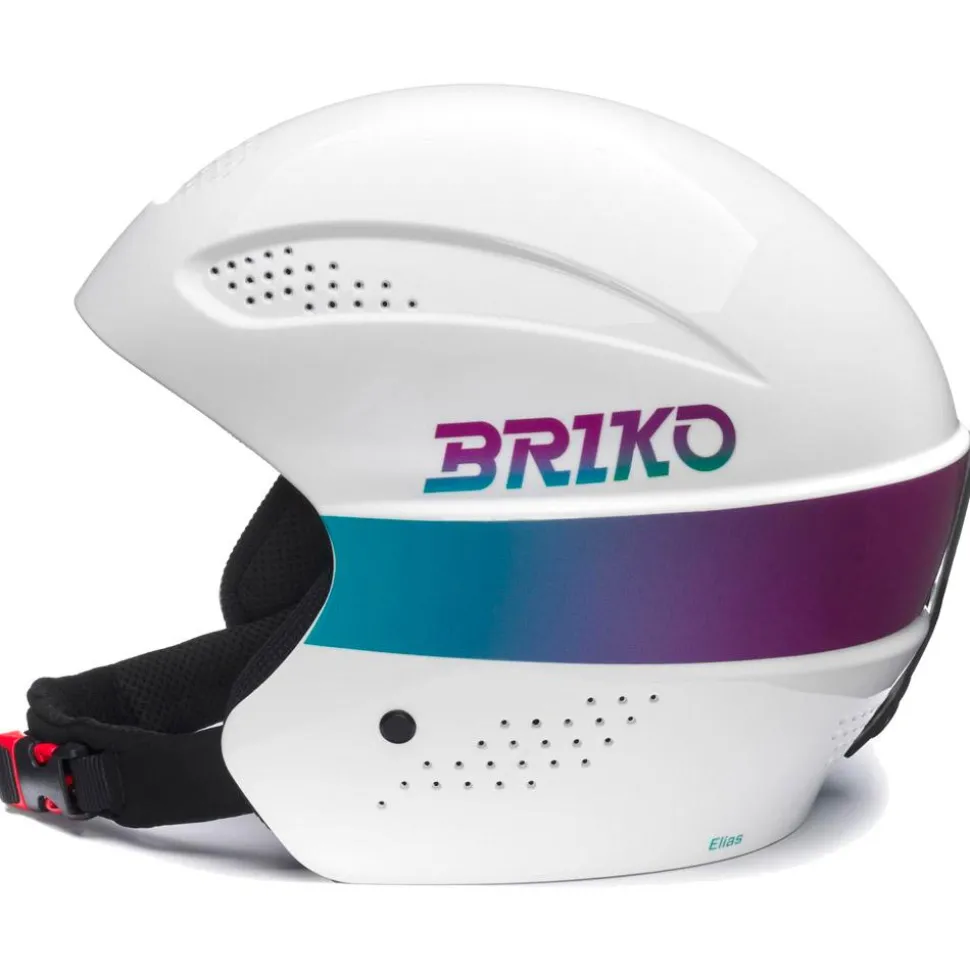 Casque Briko Elias Shiny White Violet Bondi Blue