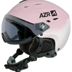 Casque visière AZR Pluton Visor Mat Rose Blanc Gris Mirror