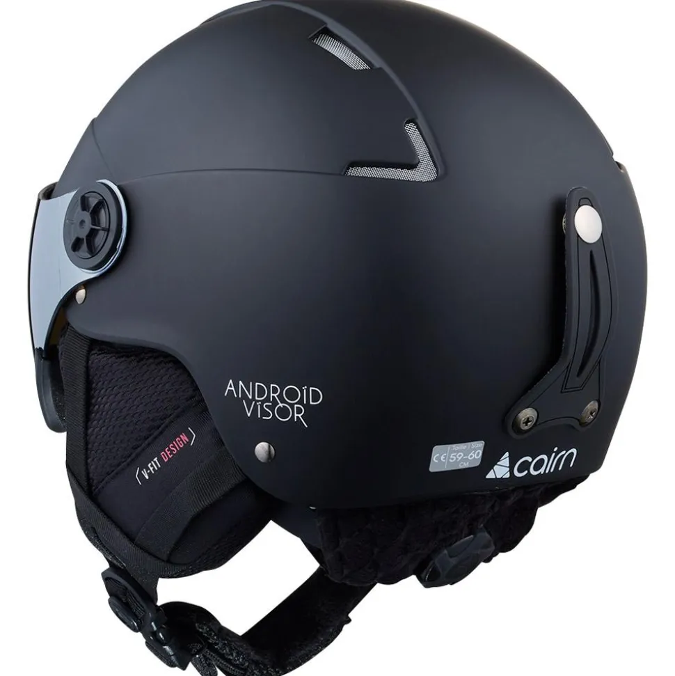 Casque visière Cairn Android Visor Junior Mat Black
