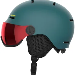 Casque visière Salomon Orka Visor North Atlantic Flash Red