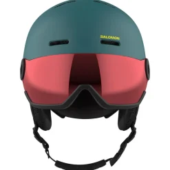 Casque visière Salomon Orka Visor North Atlantic Flash Red