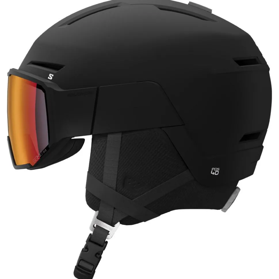 Casque visière Salomon Osmo Pro Black Sigma Photo Poppy Red