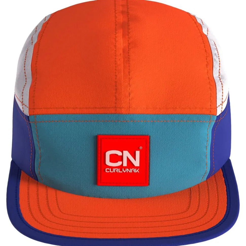 Casquette Curlynak 5 Pans Orange Blue