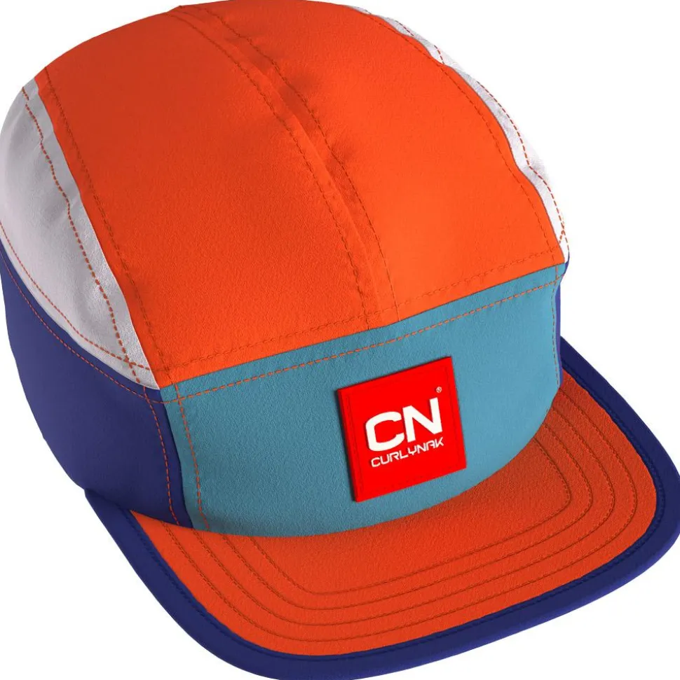 Casquette Curlynak 5 Pans Orange Blue