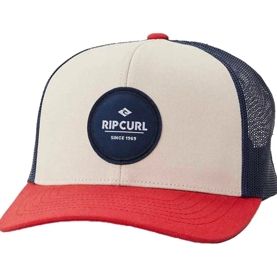 Casquette Rip Curl Routine Curve Trucker White Navy Red