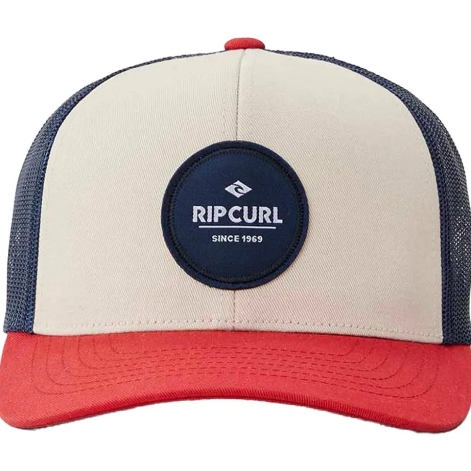 Casquette Rip Curl Routine Curve Trucker White Navy Red