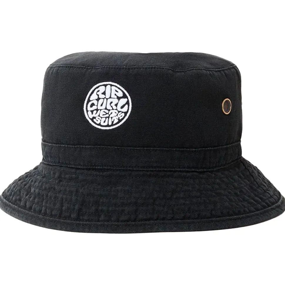 Chapeau Rip Curl Wetty Icon Bucket Hat Black