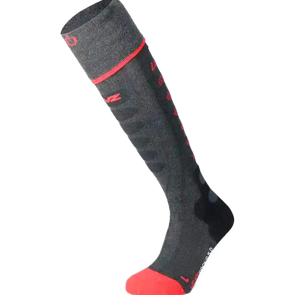 Chauffage pied Lenz Heat Sock 5.1 Toe Cap Regular Fit Anthracite Rouge