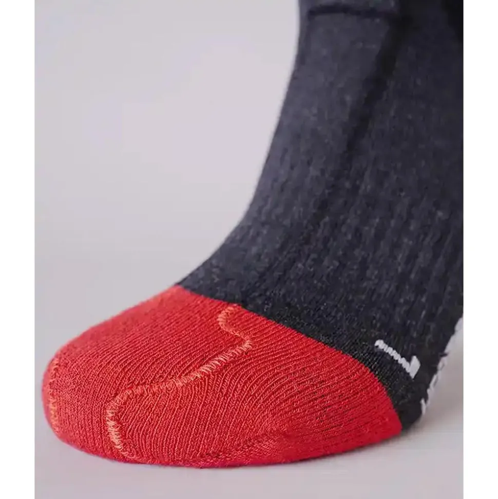 Chauffage pied Lenz Heat Sock 5.1 Toe Cap Regular Fit Anthracite Rouge