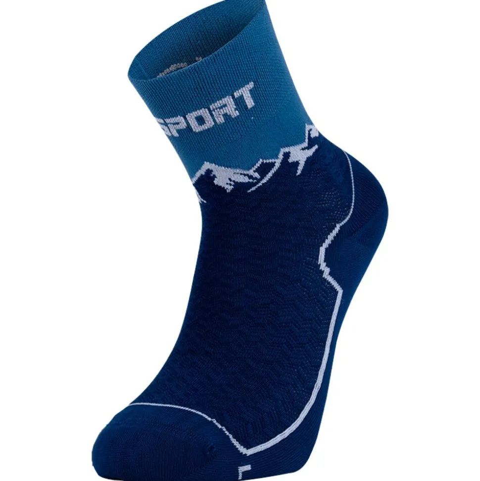Chaussettes Bv Sport Gr Double Socks Mid Bleu Navy
