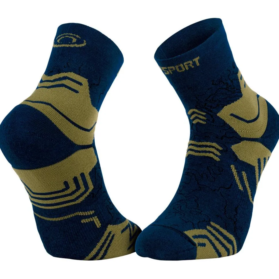 Chaussettes Bv Sport Gr Trek Socks Mid Lyocell Navy Kaki