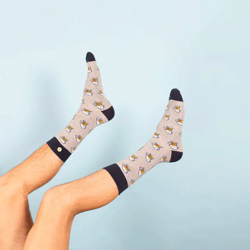 Chaussettes Cabaia Men's Socks Classic Léopold & Zoé (Grey)
