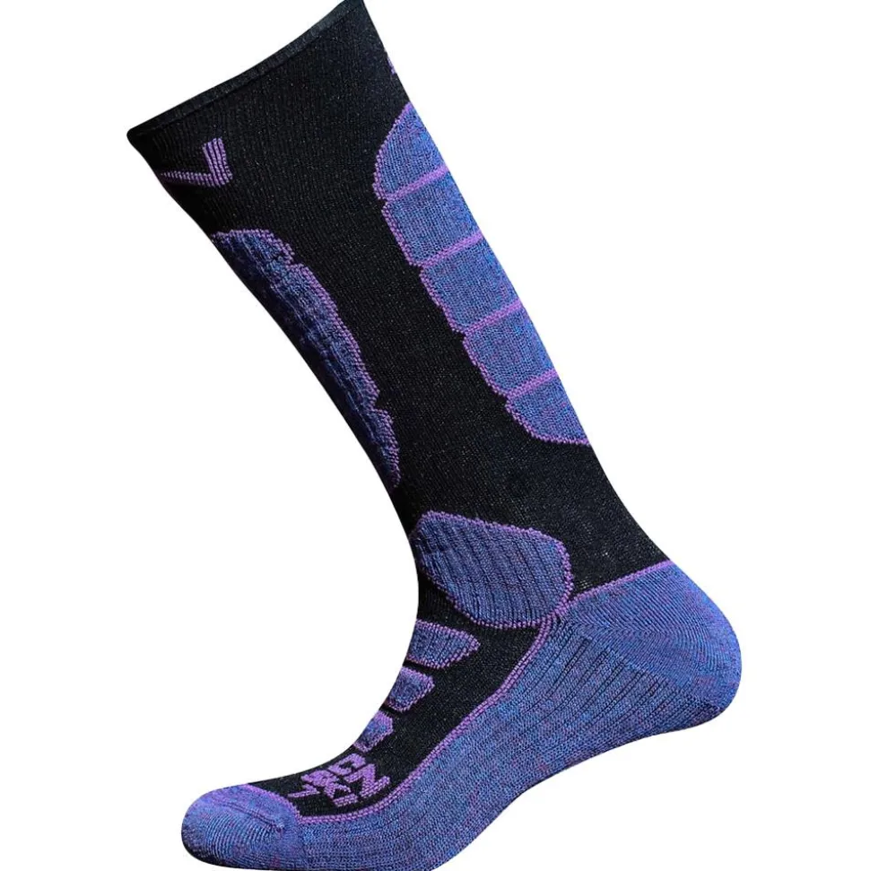 Chaussettes Curlynak Ski Comfort Women Noir Violet