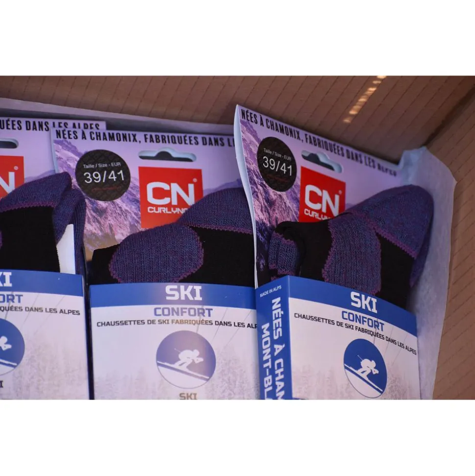 Chaussettes Curlynak Ski Comfort Women Noir Violet