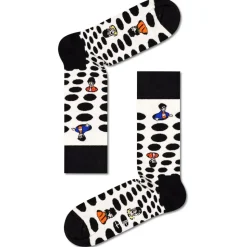 Chaussettes Happy Socks Beatles Silhouettes Noir Blanc