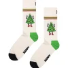 Chaussettes Happy Socks Crew Socks Happy Tree White
