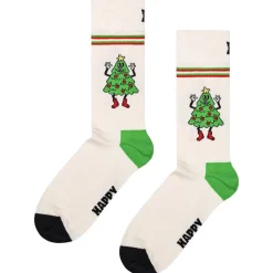 Chaussettes Happy Socks Crew Socks Happy Tree White