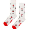 Chaussettes Happy Socks Crew Socks French Edition Wine Off White