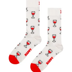 Chaussettes Happy Socks Crew Socks French Edition Wine Off White