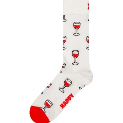Chaussettes Happy Socks Crew Socks French Edition Wine Off White